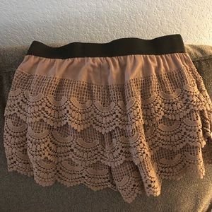 Lace Brown Shorts Size Small